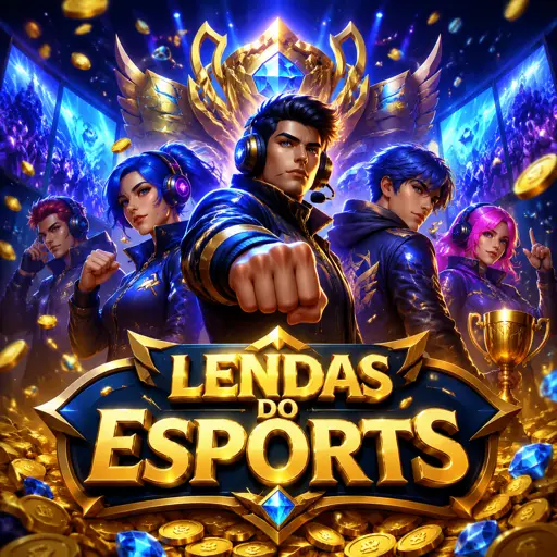 Arena de e-sports com palco de LoL durante final de campeonato